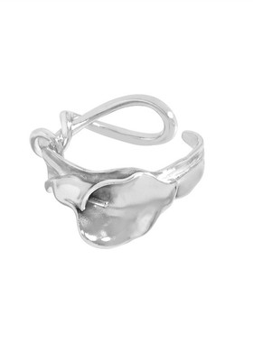 纯银耳环夹戒指两用高端大食指设计感独特服饰配件法式文艺术耳钉