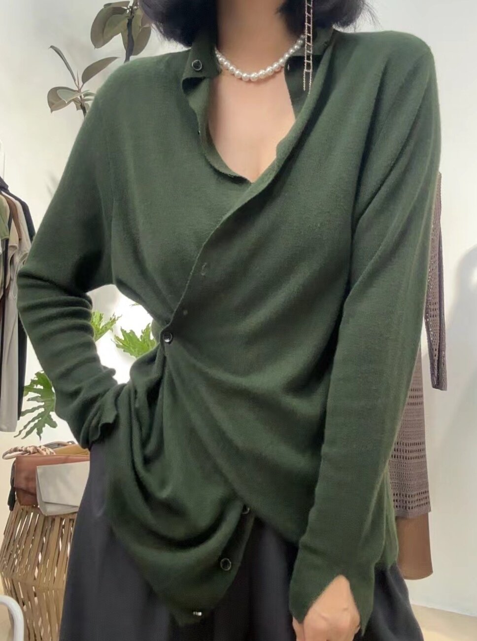 【拿铁】雅高定制原版小众设计时尚休闲气质百搭超细羊毛针织开衫