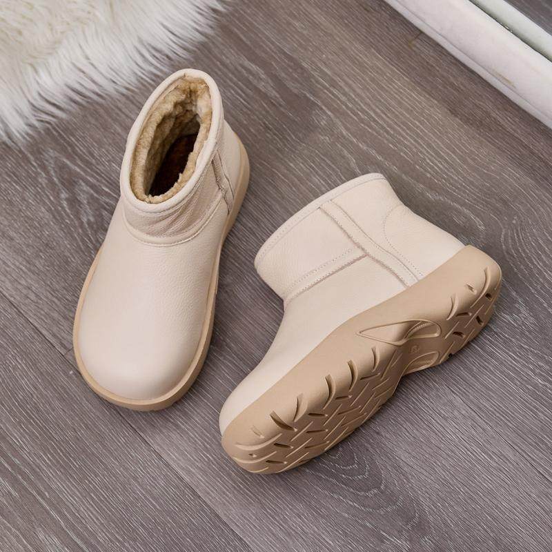 东北羊皮毛一体防寒保暖加绒加厚真皮厚底短靴子女防水防滑雪地靴,女鞋,时尚雪地靴,淘宝优惠券,粉丝福利购,淘宝优惠卷