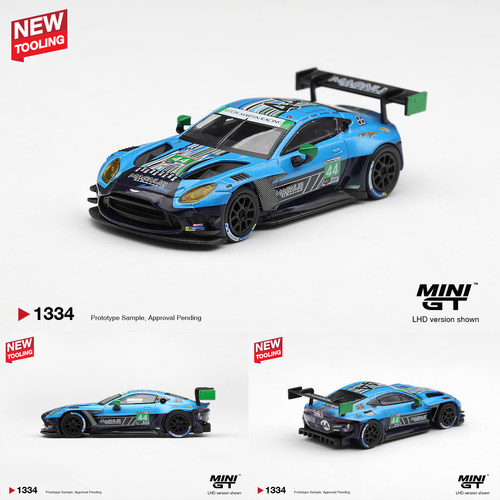 MINIGT#1334 1:64阿斯顿马丁Vantage GT3 Evo#44赛车合金汽车模型