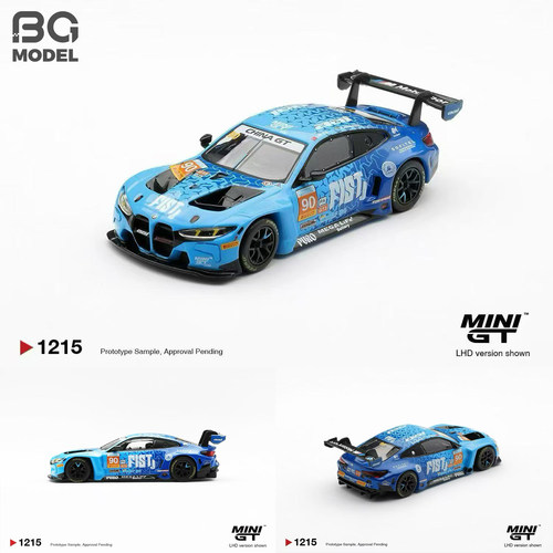 预售MINIGT＃1215 1:64宝马GT3 EVO#90赛车合金汽车模型