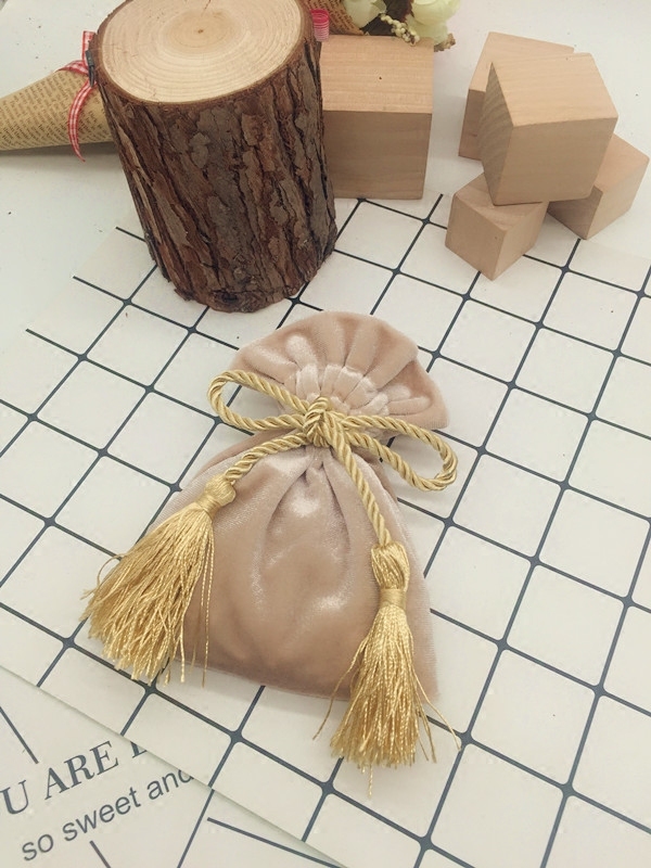新品丝绒束口袋新娘伴手礼包糖果袋米灰色婚庆喜糖袋中式锦囊礼袋