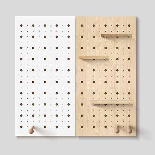 实木洞洞板定制壁挂置物北欧