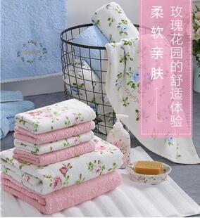 TAYOHYA/多样屋花园玫瑰提花印花大浴巾沙滩巾冲浪巾洗澡巾 四色