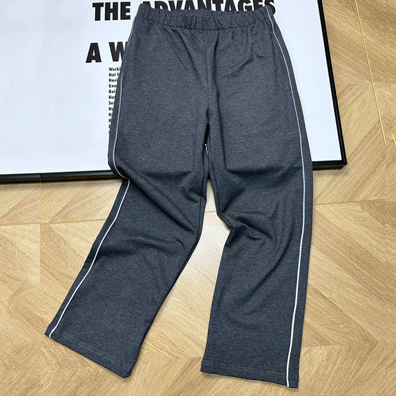 深灰校服裤子灰色反光条加绒学生