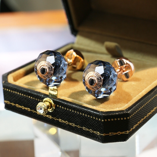 扣男士 原创水晶袖 高级轻奢定制法式 衬衫 口扣钉 袖 时光冰芯