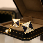 金字塔 口扣高级西装 袖 时尚 衬衫 扣男士 轻奢定制法式 扣