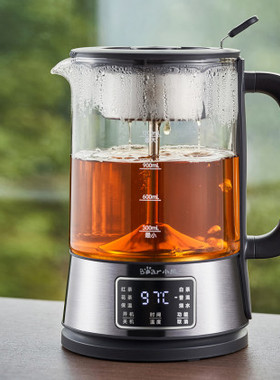 小熊煮茶器316礼盒电茶炉1.2L养生壶喷淋蒸茶泡茶壶ZCQ-D12L6