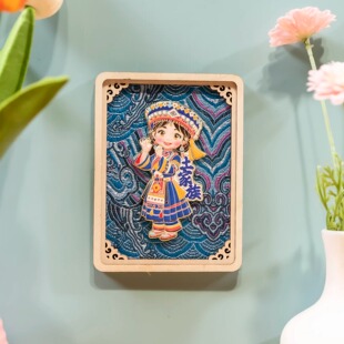 湖南湘西文创乾州古城土家族手工扎染冰箱贴特旅游纪念品色伴手礼