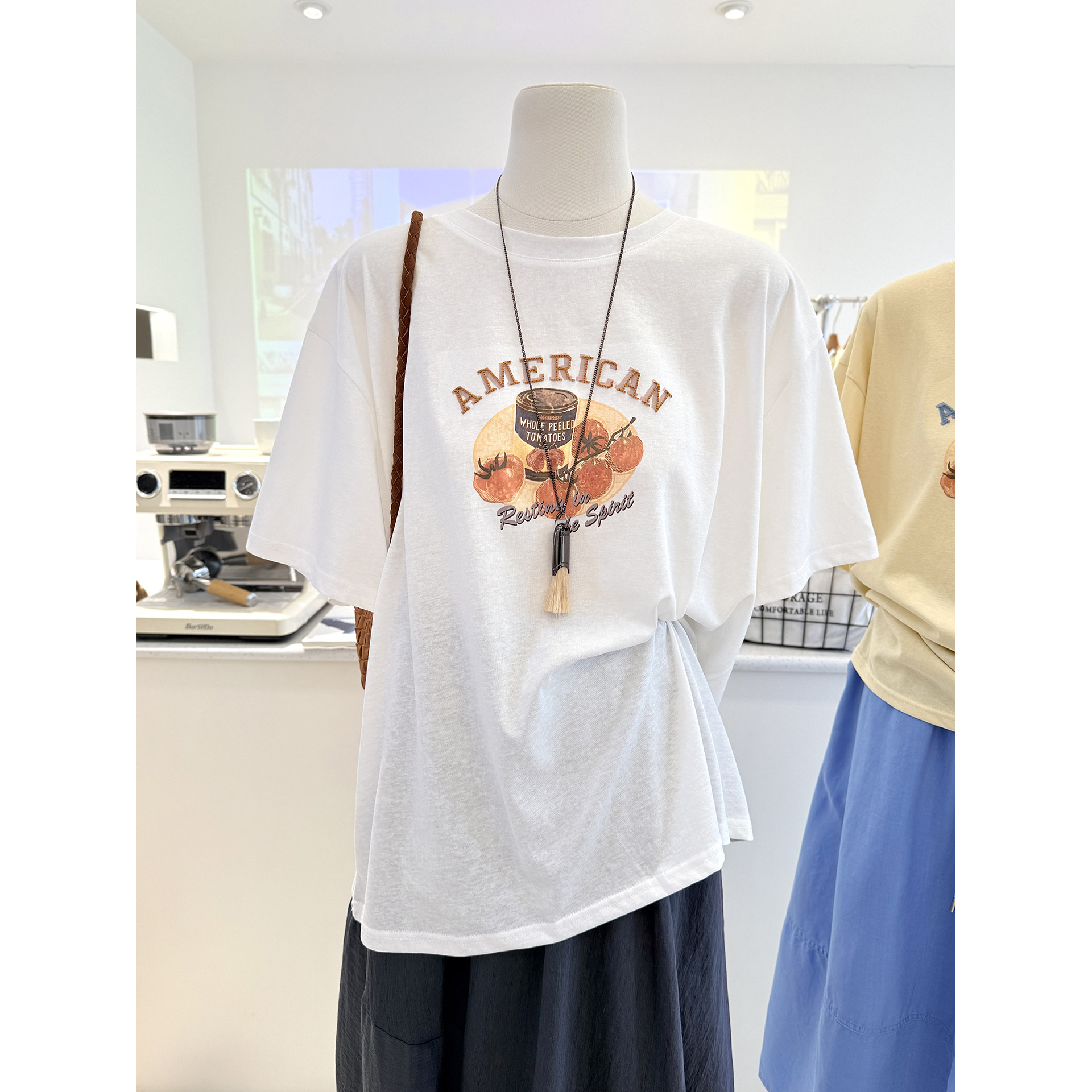 韩版宽松大码卡通字母印花短袖T恤女夏季过臀百搭减龄上衣打底衫