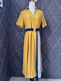 胸围100 长款 长114 L码 腰围80 拼接连衣裙