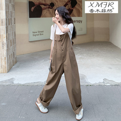 韩版工装背带裤两件套薄款凉感