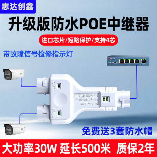 标准48VPOE中继器一分二供电模块