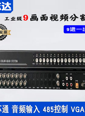 9画面视频分割器监控信号切割器