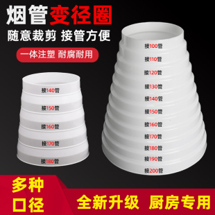 抽油烟机铝箔排烟管转换接头排风管变径器大小头厨房止逆阀变径圈