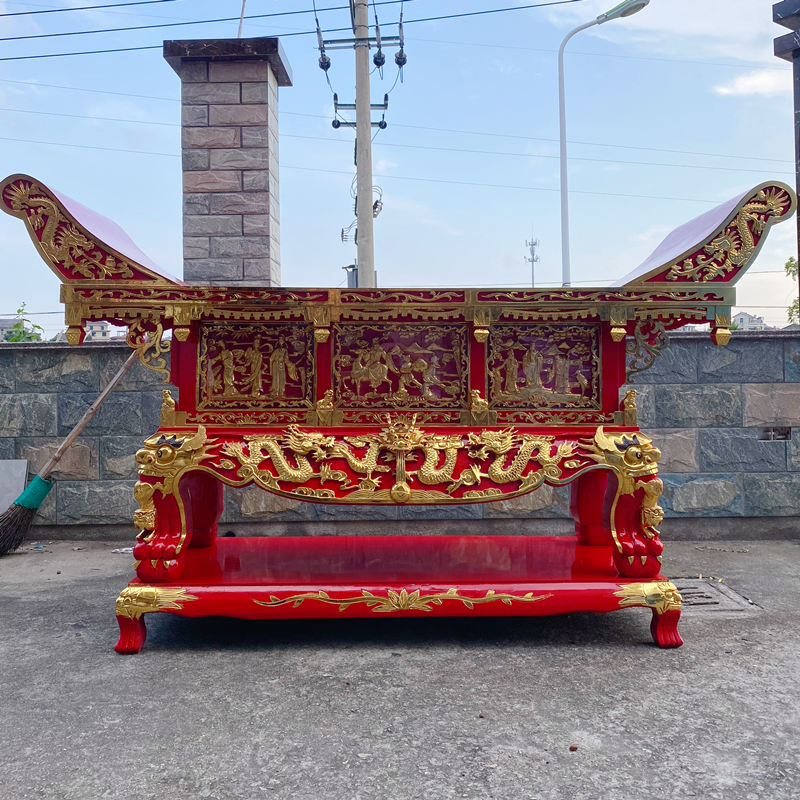 实木佛像供桌三条龙香案家用元宝桌贡台桌寺庙佛桌佛台供奉桌中式