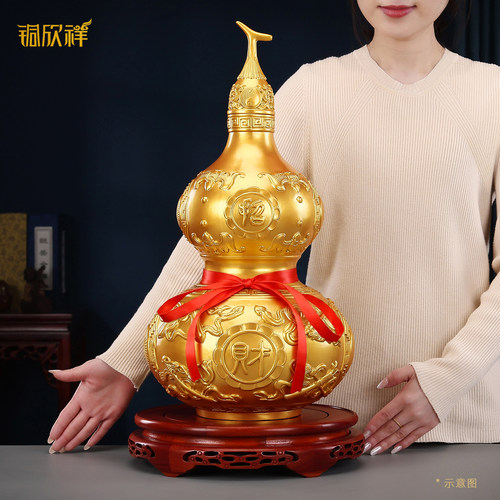 全铜福禄葫芦玄关卧室礼品摆件