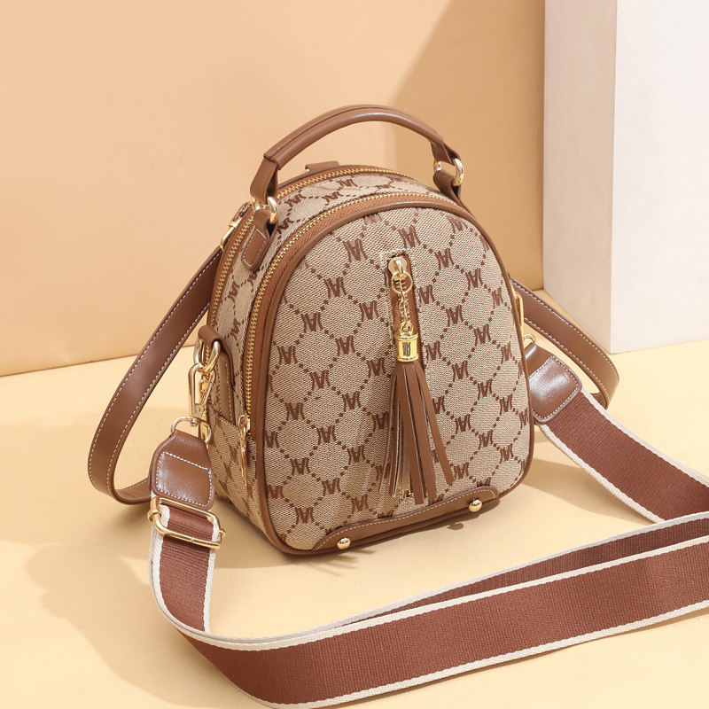 夏季双肩背女包2021新款潮放手机迷你小圆包包时尚百搭单肩斜挎包