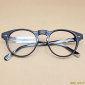 原单潮款 高档铆钉板材近视眼镜框时尚 复古精致圆框眼镜架男女5130