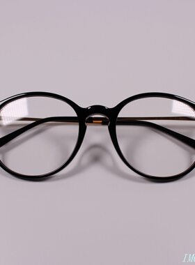 正品 大码高档细板材圆框+金属腿近视眼镜架 光学眼镜框 3色P5143