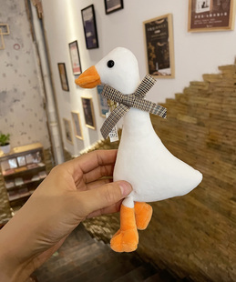 大白鹅书包挂件网红公仔玩偶钥匙扣女创意可爱卡通毛绒丑萌小挂饰