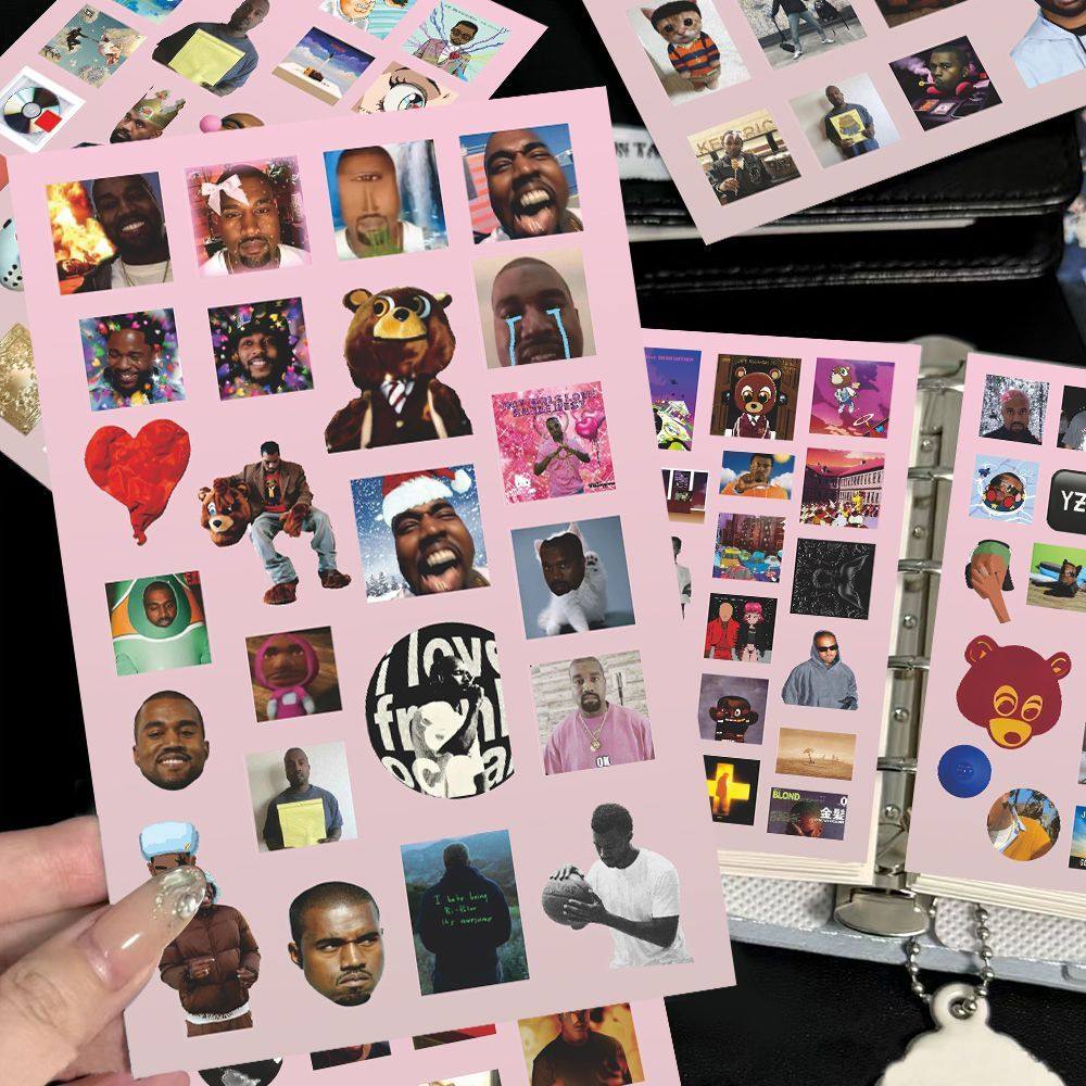 350张侃爷拼贴贴纸装饰抽象梗图ins风行李箱手机平板手账素材贴画