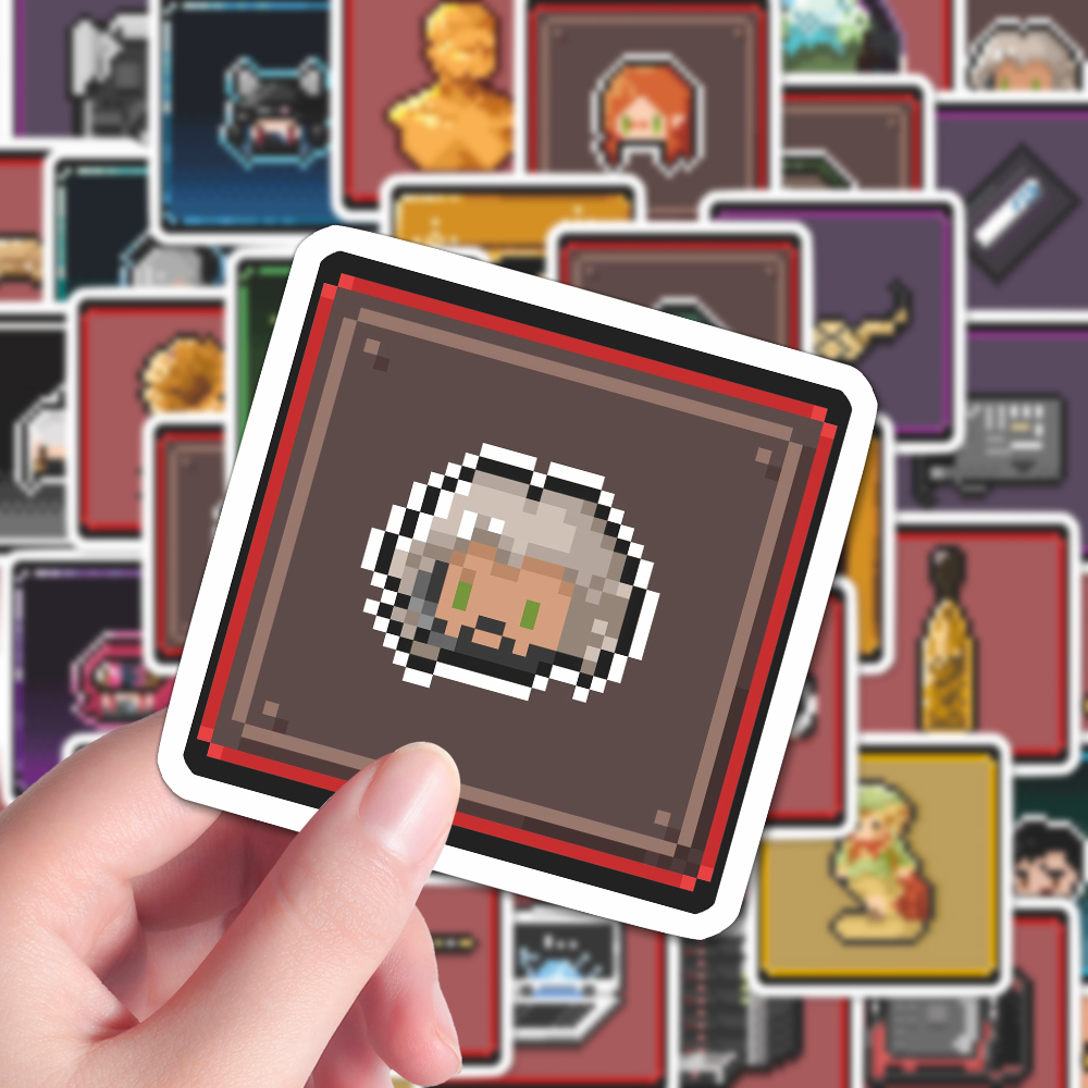 108张三角洲行动卡通Q版拼豆像素画优质周边人物武器图鉴桌面贴纸