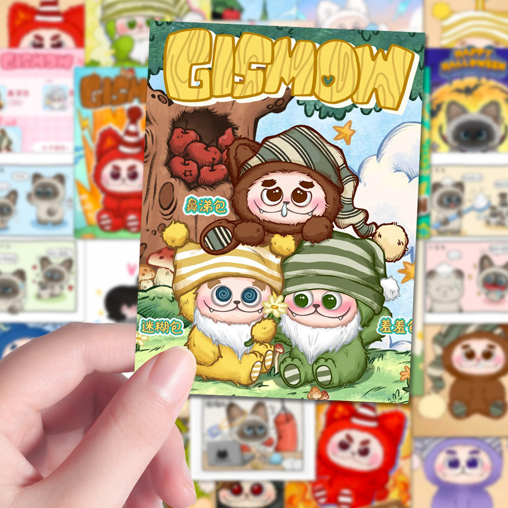 108张可爱卡通小憨包联盟LABUBU创意软萌潮玩周边手机壳贴纸装饰