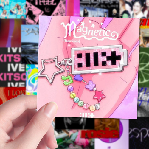 240张Kpop专辑封面韩娱女团人气潮流多巴胺涂鸦小众创意平板贴纸