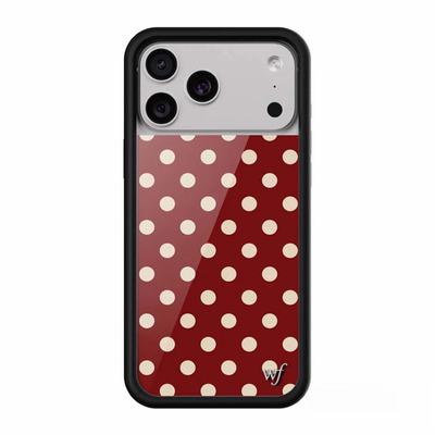 Wildf 红色/蓝色/棕色波点16Pro适用iphone17promax苹果14/13潮牌欧美15WF手机壳17pro防摔保护套Plus