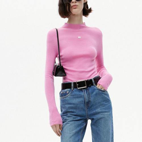 高品质定制针织衫美丽诺绵羊毛无缝一体高领修身上衣外穿打底百搭