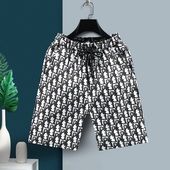 薄款 潮流外穿大裤 五分裤 短裤 子 男装 夏季 中裤 男士 衩休闲百搭沙滩裤