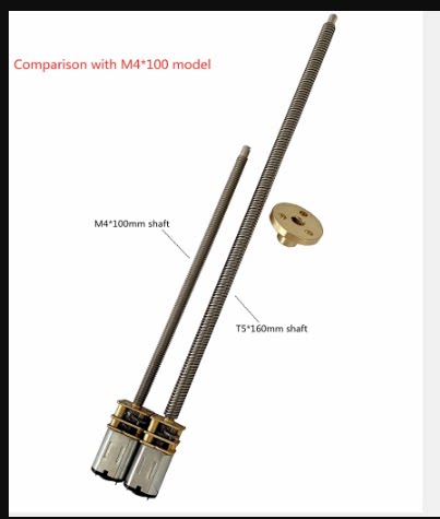 GA12-N20微型直流减速马达3V6V12V M4螺纹丝杆长轴100mm送法兰盘 - 封面