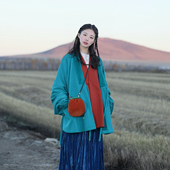 保暖外套女日常秋冬款 谜阿凰 新中式 明制汉服套装 孔雀蓝热岩绒