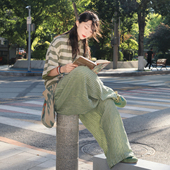 条纹夏季 谜阿凰 国风立领短袖 针织汉服上衣新中式 女 望山楹半袖