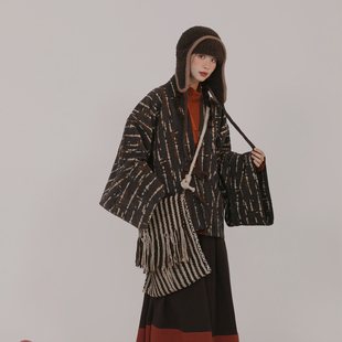晋制褶衣原创设计复原汉服女上衣秋冬外套2025新款 谜阿凰 越川