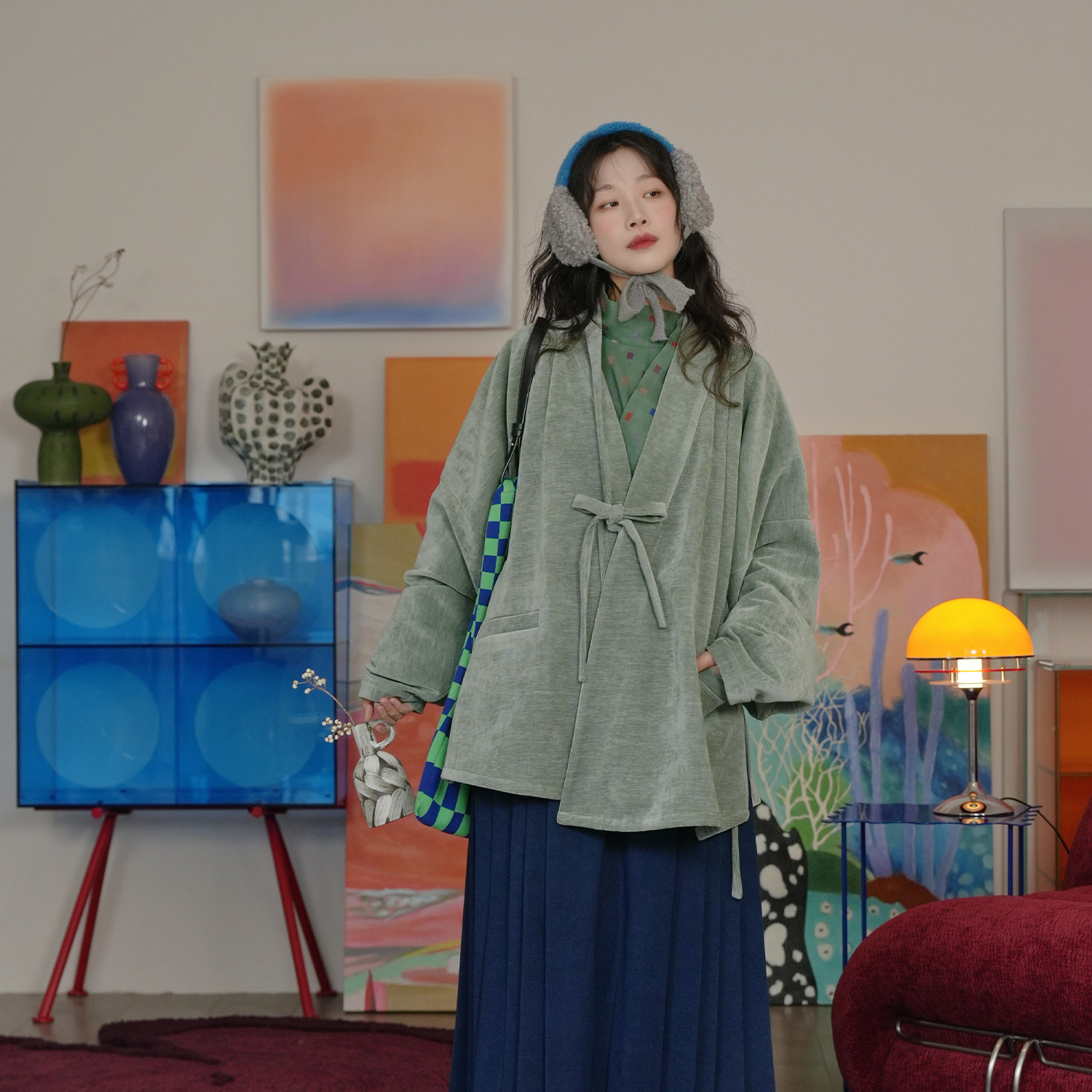 谜阿凰【深蓝马面裙】改良松紧腰半身裙汉元素秋冬日常休闲加厚女,女装/女士精品,汉服半身裙,淘宝优惠券,粉丝福利购,淘宝优惠卷