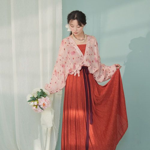 谜阿凰满庭芳飞机袖宋制汉服女夏