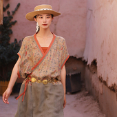 女上衣改良款 薄款 日常通勤原创汉服 夏季 谜阿凰山岚半臂唐制新中式