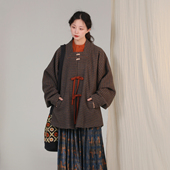 汉服半身裙明制原创秋冬丝绒女款 谜阿凰 羽人御双虎丝绒褶裙