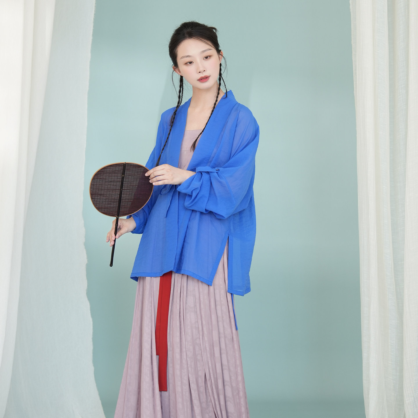 谜阿凰【泽兰】宋制松弛感飞机袖汉服套装大放量半身裙女秋季新款