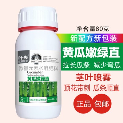 叶夫黄瓜嫩绿直膨大素水溶肥