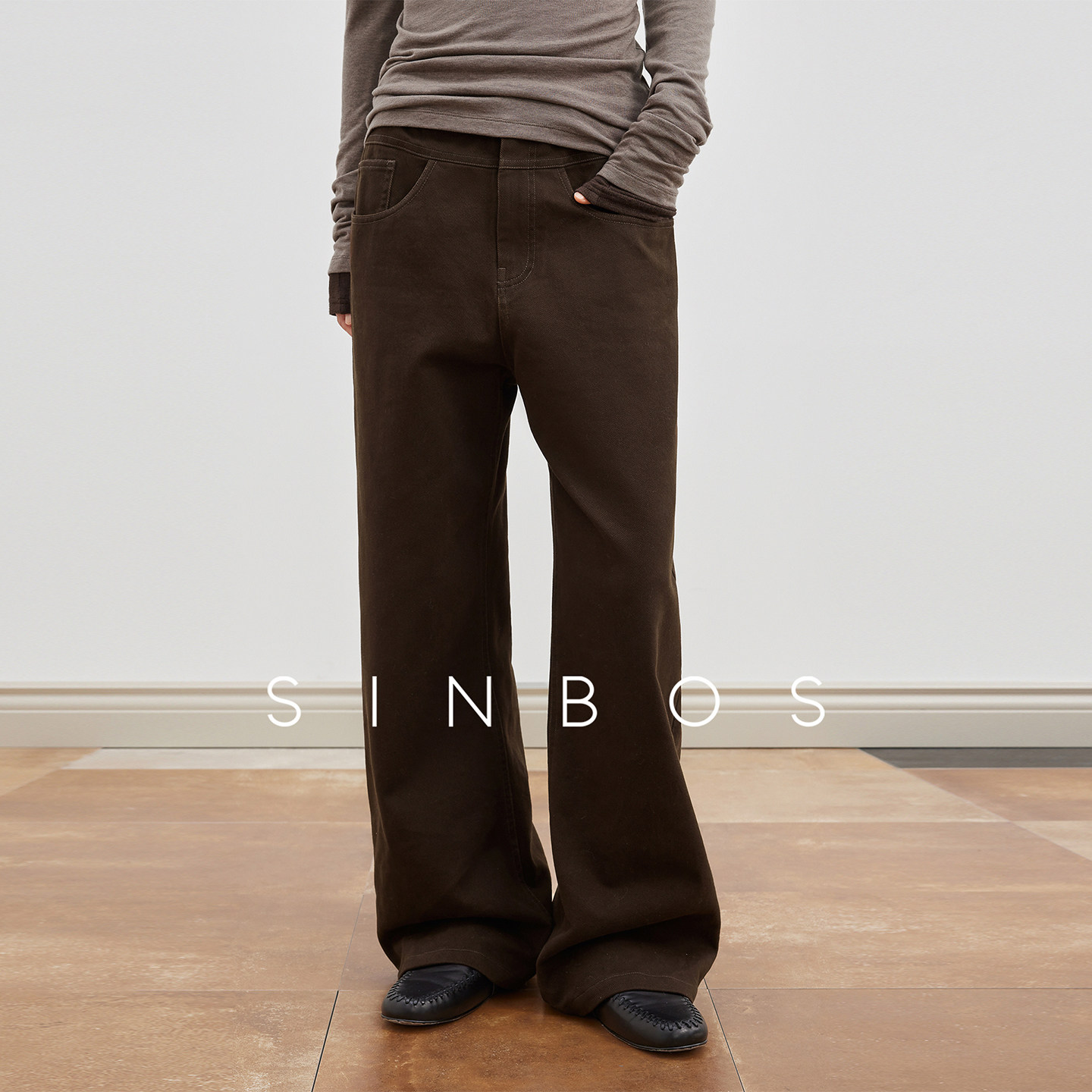 【柒柒Moon直播间】SINBOS陨石拿铁 复古斜纹做旧纯棉直筒休闲裤,女装/女士精品,牛仔裤,淘宝优惠券,粉丝福利购,淘宝优惠卷