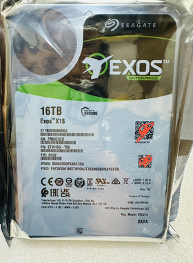 希捷 16T硬盘16TB EXOS X18银河监控机械硬盘企业级ST16000NM000J