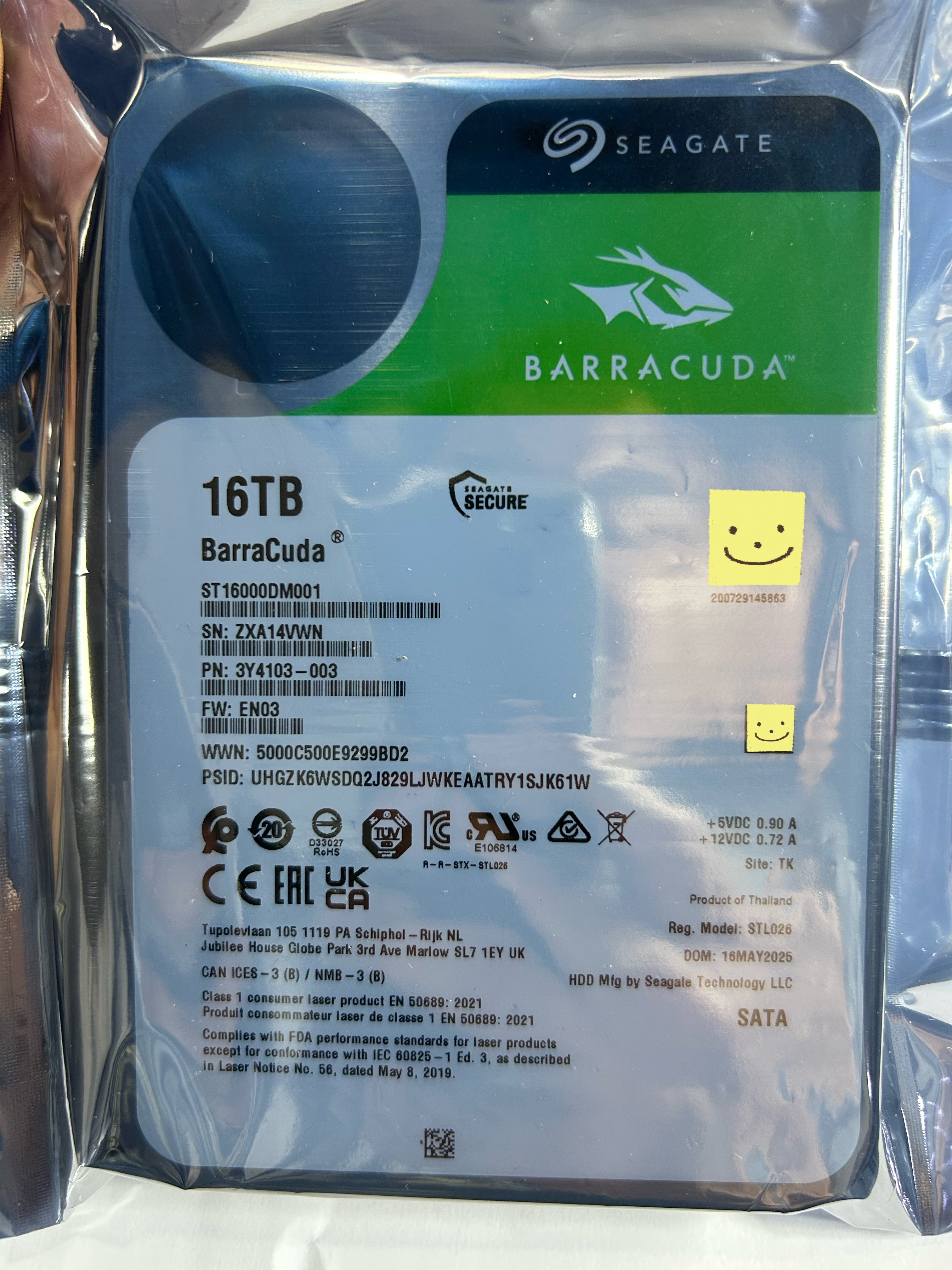 希捷16T硬盘酷鱼16TB机械硬盘ST16000DM001监控盘