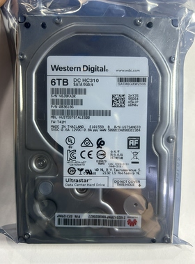 西数6T硬盘企业级HUS726T6TALE600 HC310机械监控硬盘华为6T SATA