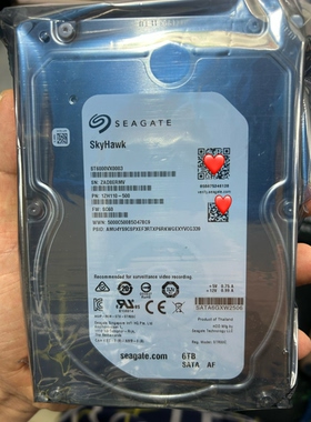 希捷6T监控硬盘ST6000VX003 ST6000NM0044机械硬盘6TB录像机盘NAS