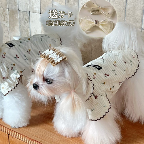 馨然小型犬灯芯绒柔软打底衫夏季
