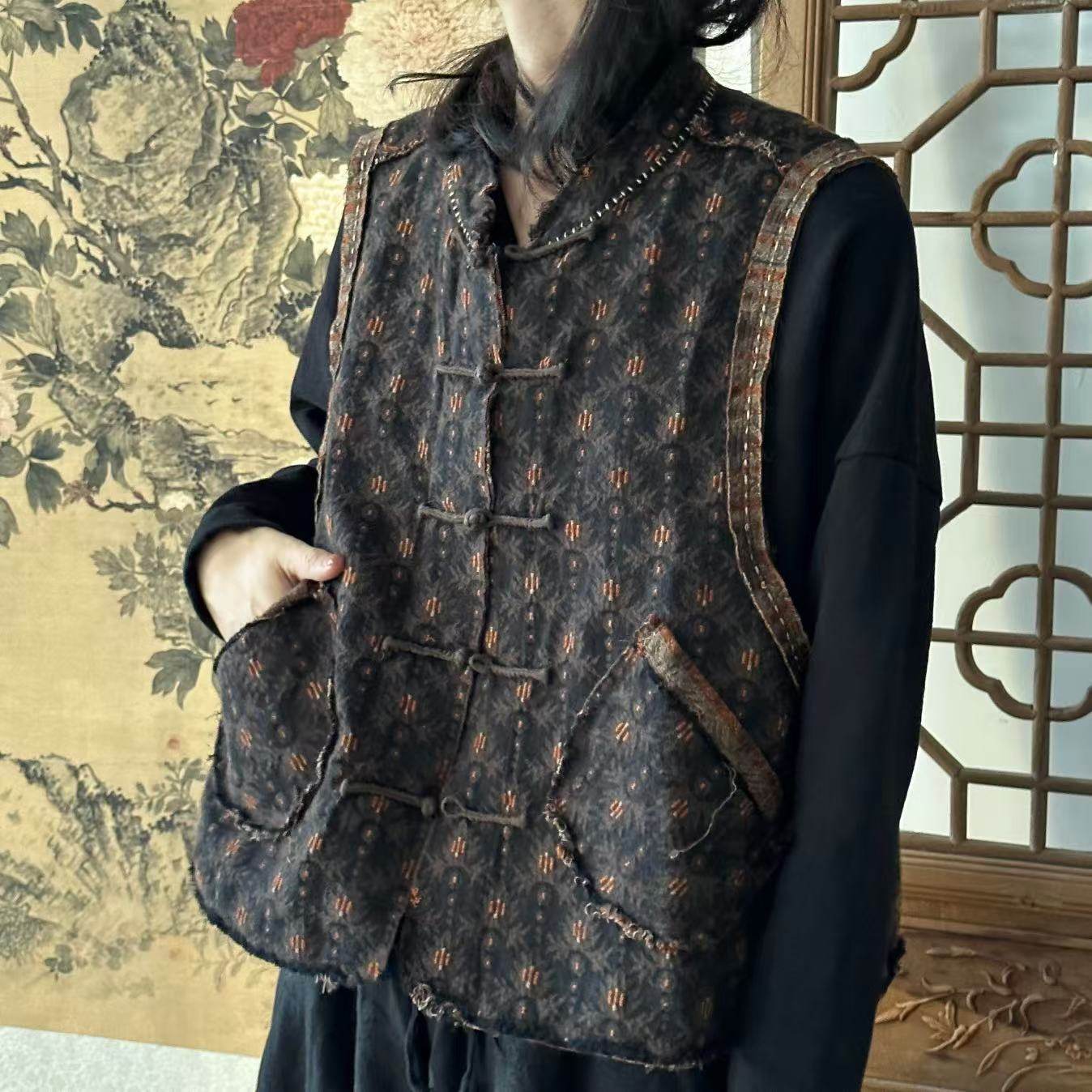 肖肖分享 羊毛提花 手锋线  （马甲）（手洗或干洗）241013-A,女装/女士精品,马夹,淘宝优惠券,粉丝福利购,淘宝优惠卷