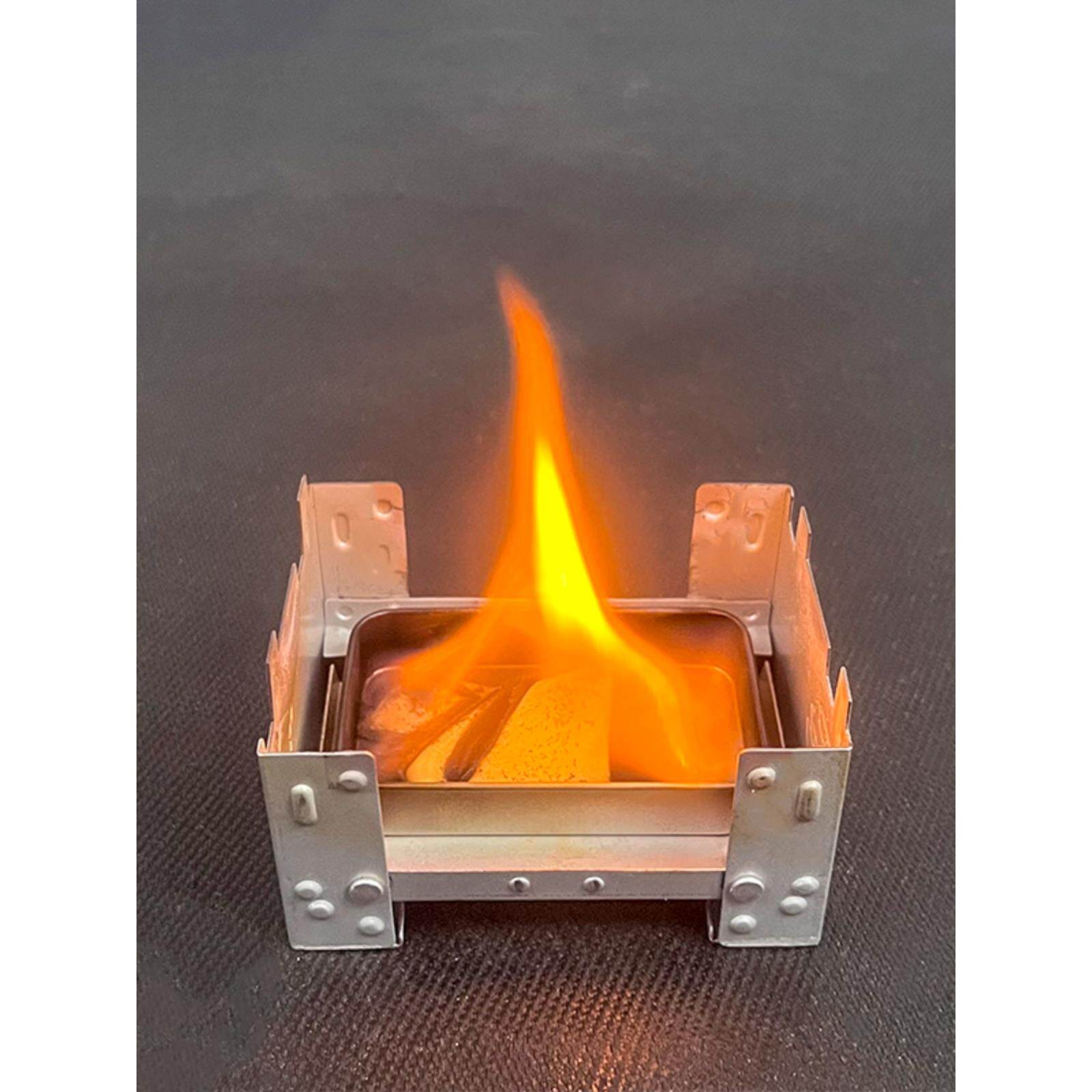 户外德式折叠炉酒精便携式固体酒精块盒防滴落露营小岛炉野餐炉具